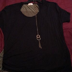Blouse with necklace